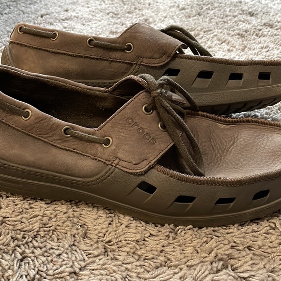 Leather lace up Crocs - Picture 2 of 4